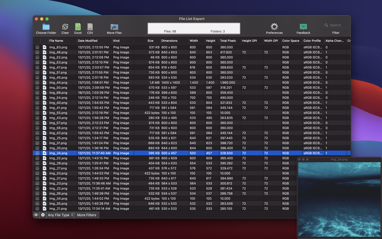 File List Export for mac版