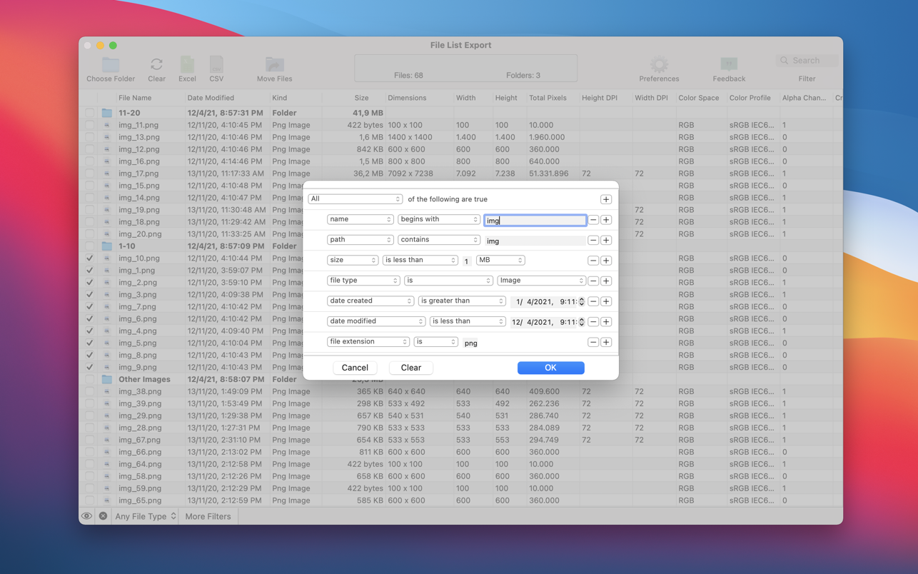 File List Export for mac版